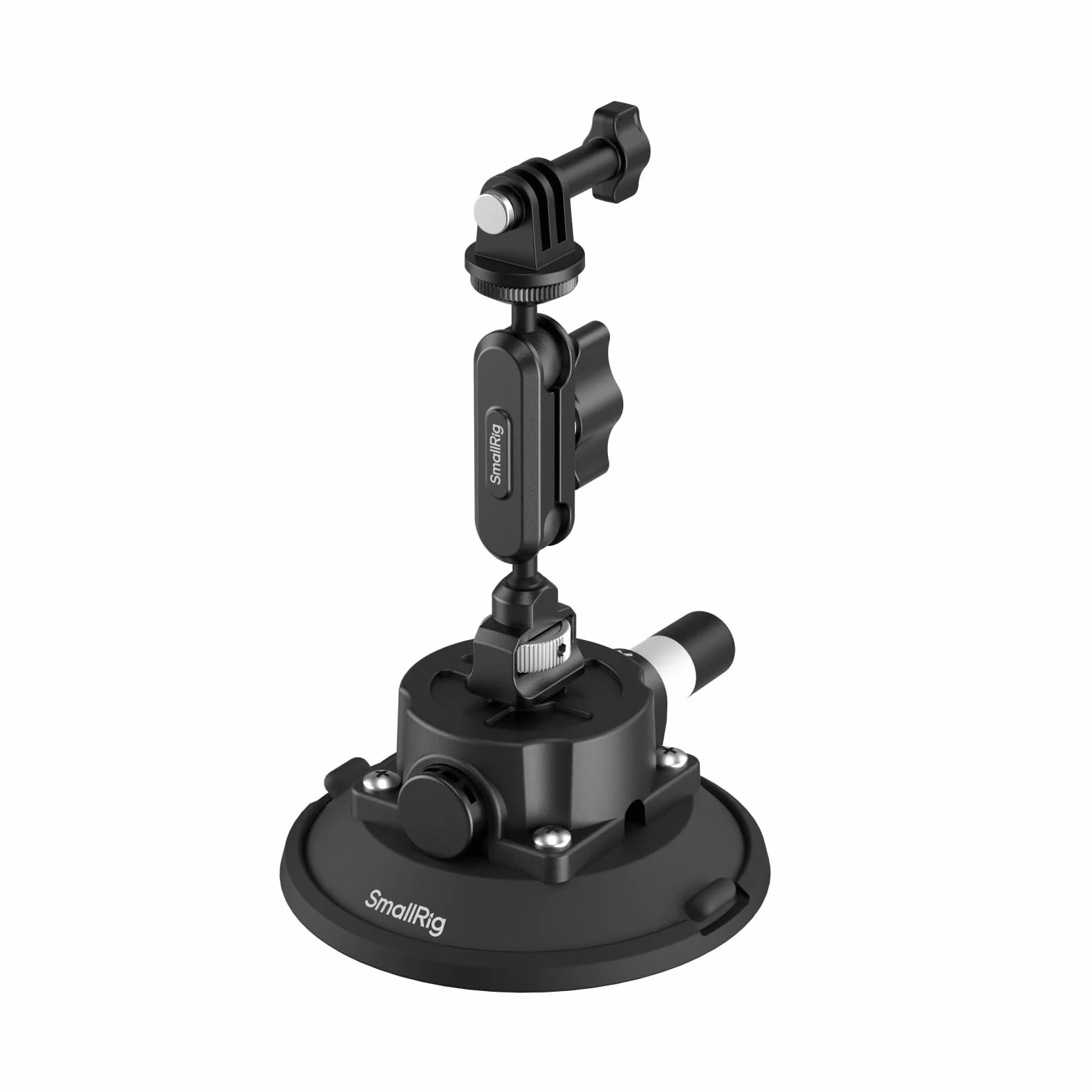 SMALLRIG 4,5" Suction Cup Mount mit Kugelkopf-Zauberarm, Halterung für Action-Kameras für DJI Osmo Action 6/5/4, für Insta360 x5, für Gopro 13, Tragfähigkeit 1.5 kg, an Autoscheibe oder Fenster - 5855