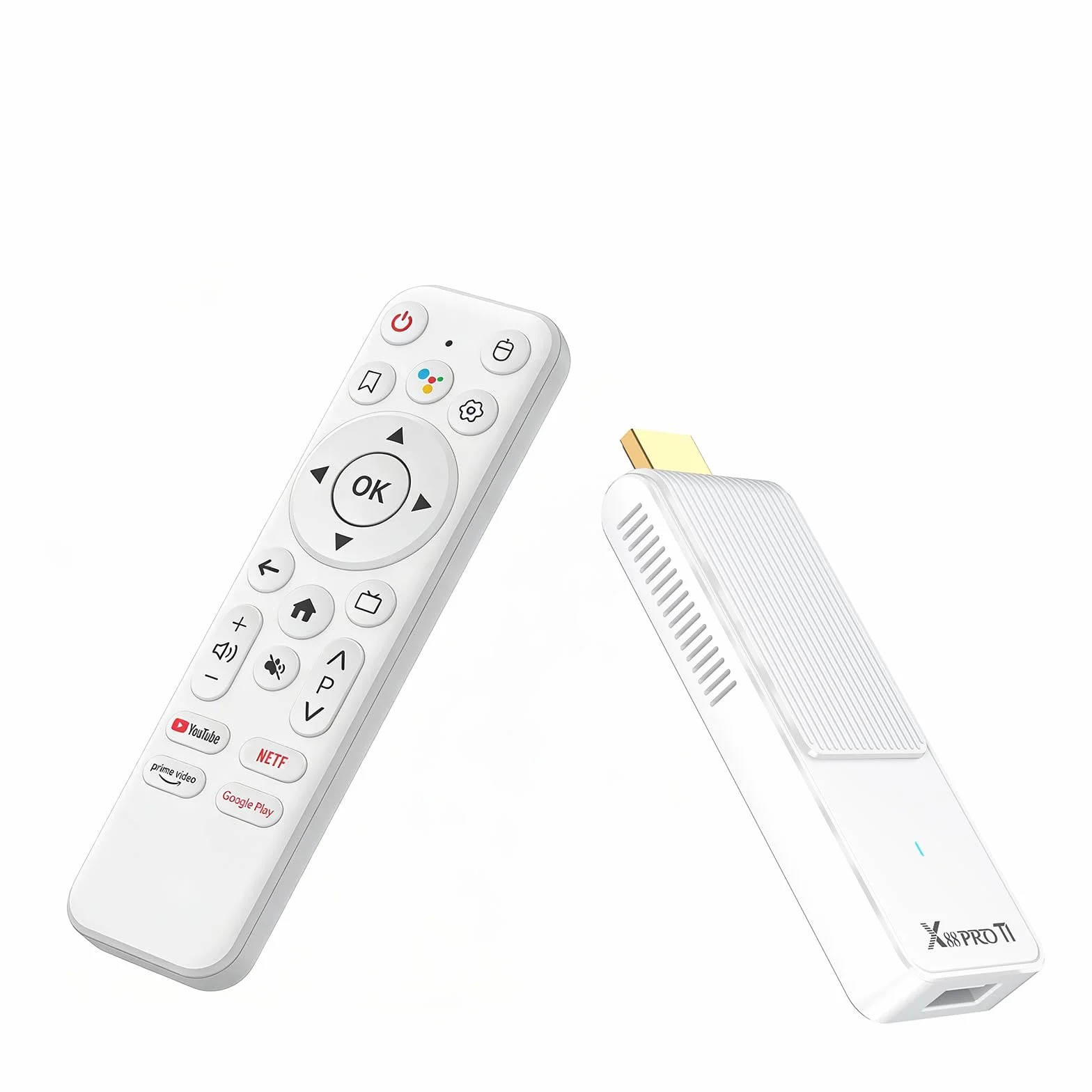 Android TV Stick 14.0 Neuestes 2026 4K Ultra HD TV-Stick Box 2 GB RAM 16 GB ROM RK3518 CPU Unterstützt 2,4/5GHz WiFi 6 BT 5.0, HDR10 Smart Streaming Media Player mit Assistant Sprachfernbedienung Weiß