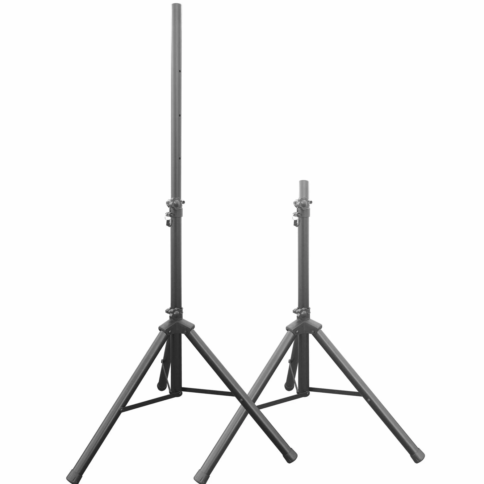 Drall 2 Stück Lautsprecher Boxen Ständer für DJ PA Hi-Fi Disco Event Proberaum Stage Dreibein Hochstativ - 100-180 cm höhenverstellbar bis 60 kg Modell: BS3x2