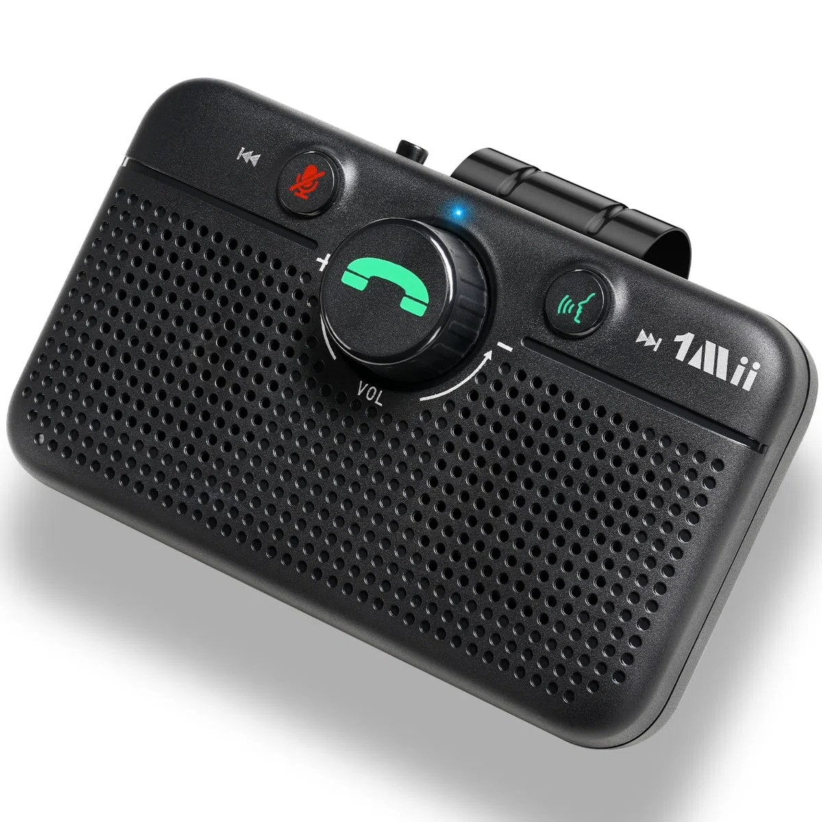 1Mii CarEcho MK02 Bluetooth 6.0 Freisprecheinrichtung für Auto, 5W Lautsprecher für Kristallklare Anrufe, Siri & Google Assistant, Automatisches Einschalten, Dual Verbindung, 35 Std Akku