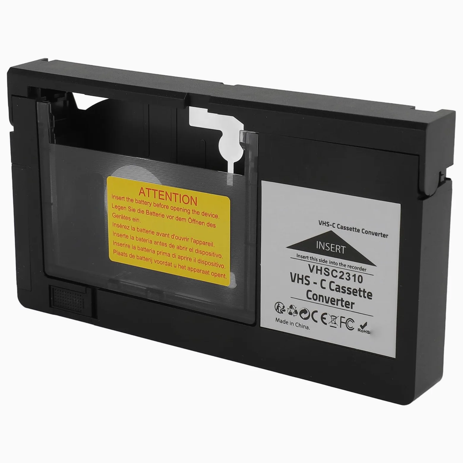 CamcorderKassettenadapter Wiedergabe Videokassettenadapter EinTastenSteuerung für S,VHS,CS und VHSKassetten