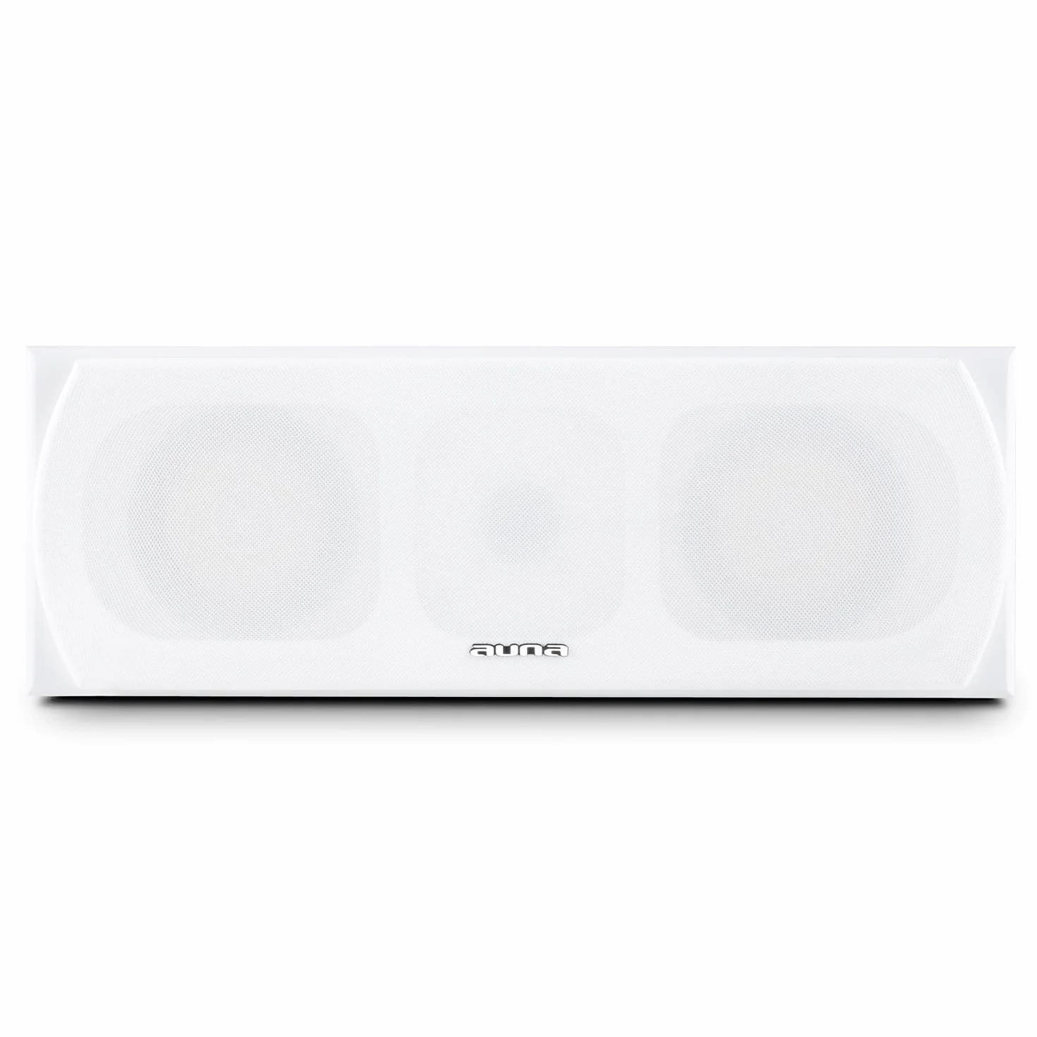 auna - Line 500 CS-WH, Center-Lautsprecher, Center Speaker, 60 Watt RMS, 2-Wege System, passiv, Zwei 10cm (4") Mitteltöner, EIN 2,5 cm (1")-Hochtöner, weiß