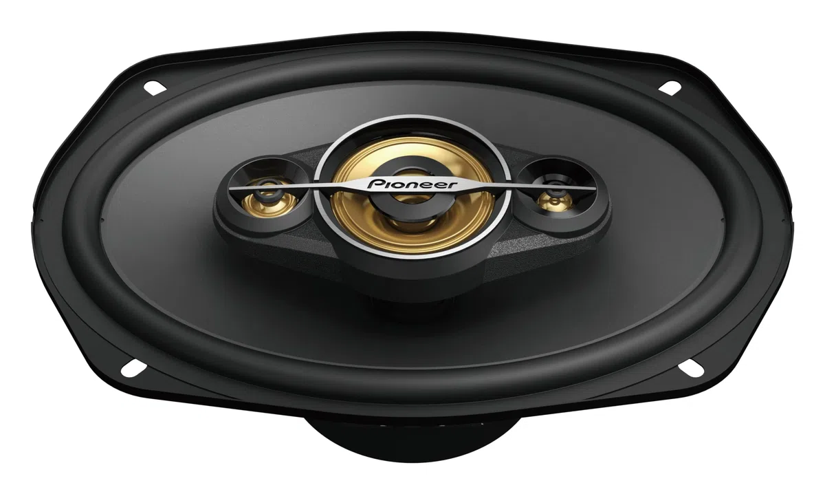 PIONEER TS-A6971F 6 x 9 4-Weg-Koaxial-Lautsprecher Set mit 2 Lautsprechern (je 600W max., 100W Sinus), kraftvoller Klang, hoher Wirkungsgrad, 72mm Einbautiefe, 153 x 222mm Einbauausschn., mit Gitter