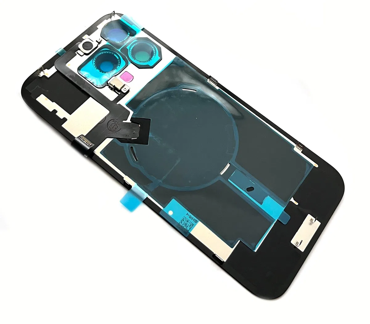 SVV Backcover, Akkudeckel passend für iPhone 16 Pro Max Serie. 16Pro Max Vormontiert: mit QI/NFC Flexkabel, Magnet, Metallträger, Kameraringe. Genau wie auf das Foto. Ersatzrückglas OEM QI (Schwarz)