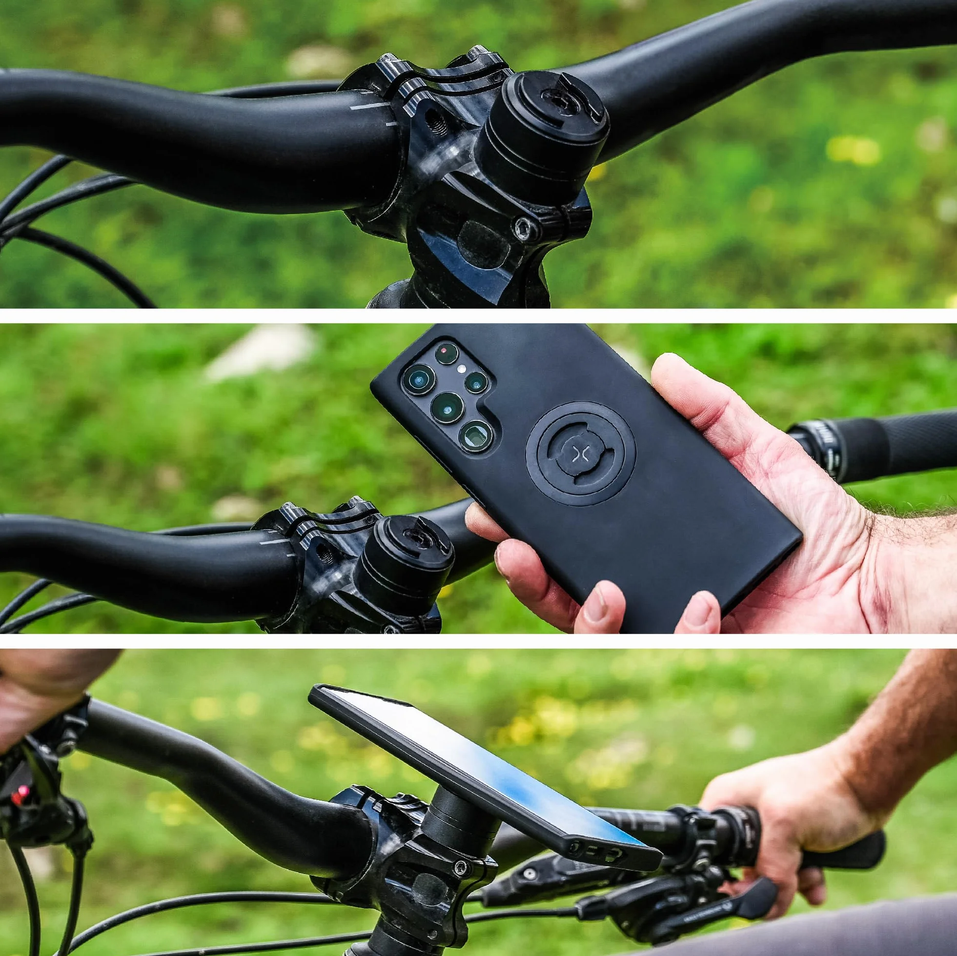 SP CONNECT Micro Stem Bundle | SPC+ | für iPhone 13 mini/12 mini Handy Halterung für den fahrradlenker | Smartphone Halterung Fahrrad | handyhalter