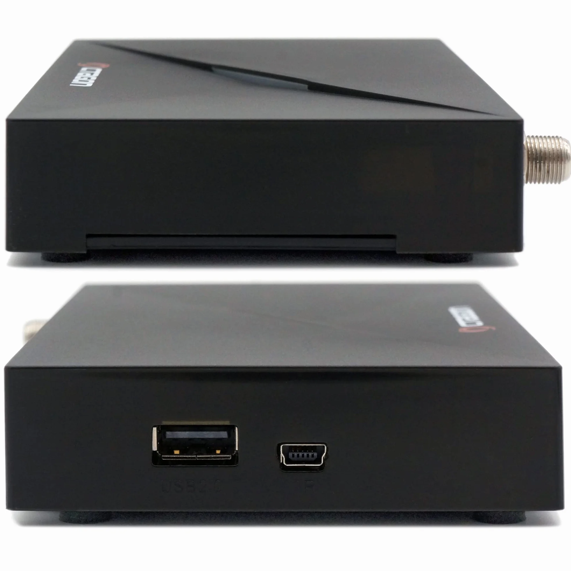 Octagon SFX6018 S2+IP no WiFi H.265 HEVC 1x DVB-S2 HD E2 Linux Smart Receiver, Satelliten Receiver mit Aufnahmefunktion, Kartenleser, YouTube, Web-Radio, EasyMouse HDMI-Kabel, Schwarz