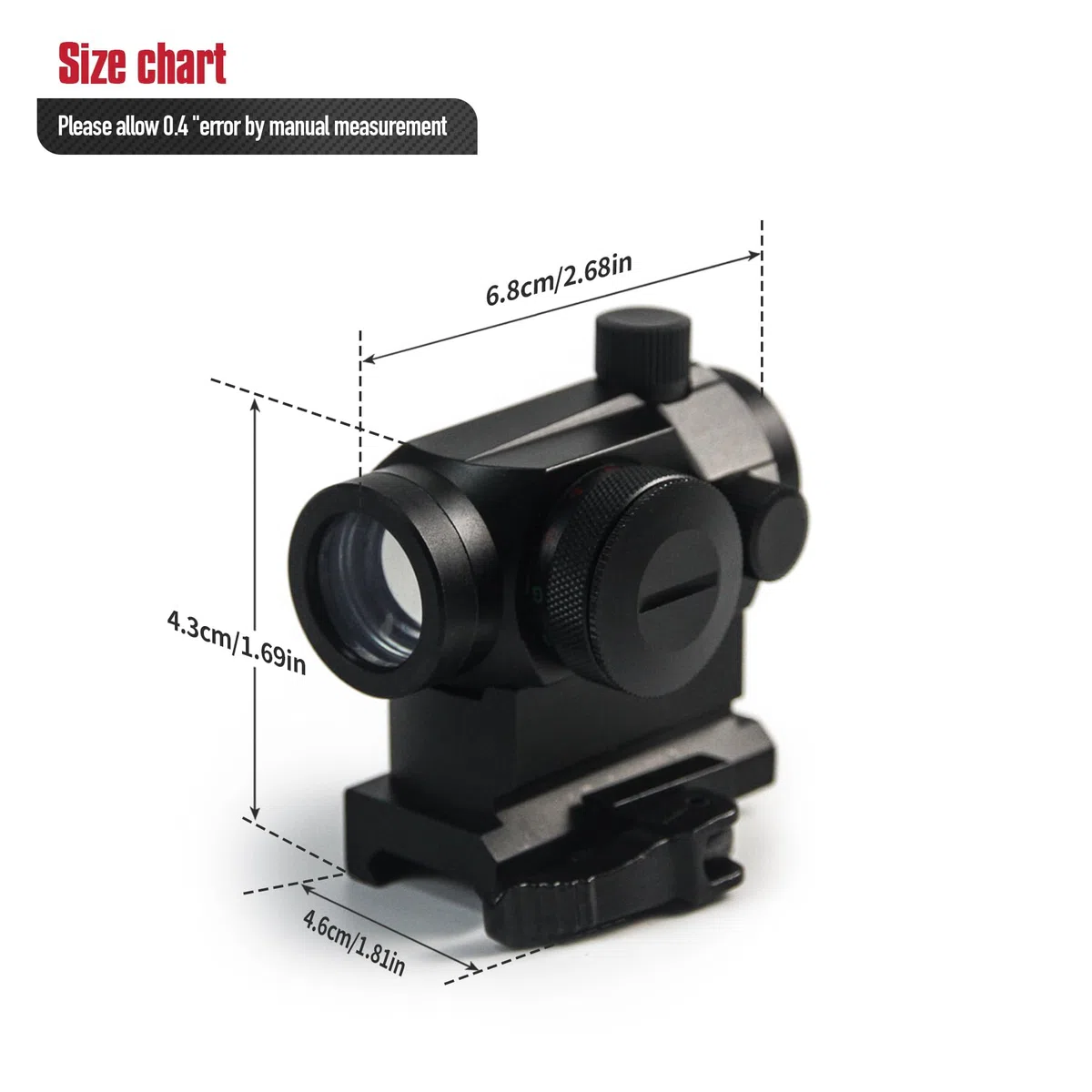 VicBre HD22M1 Red Dot Visier Rotpunktvisier Leuchtpunktvisier Reflexvisier Reticle Gun Scope Reflex Optics für die Jagd und das Schießen