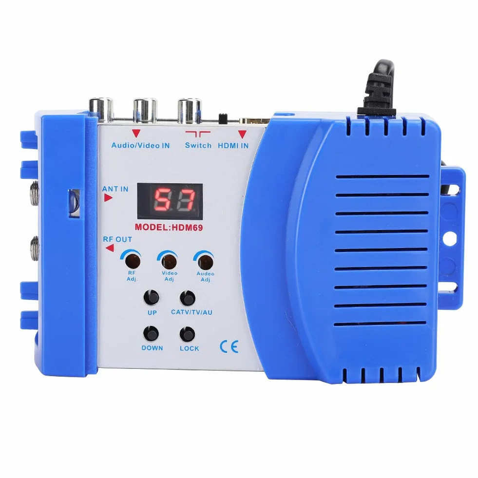 1080P Digital RF HDMI Modulator, AV zu RF Konverter, Tragbarer Digitaler Dualband VHF/UHF Modulator, PAL/NTSC Standard Modulator AV zu RF Konverter für TV, PC, DVD