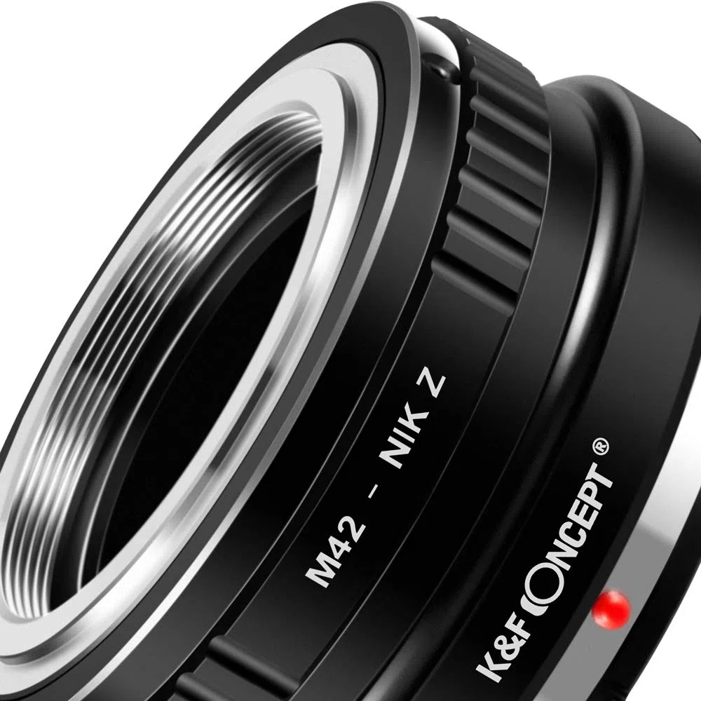 K&F CONCEPT M42-NIK Z Bajonettadapter Objektiv Ring für M42 Objektiv auf Nikon Z 7 und Nikon Z 6 Spiegellose Vollformatkamera