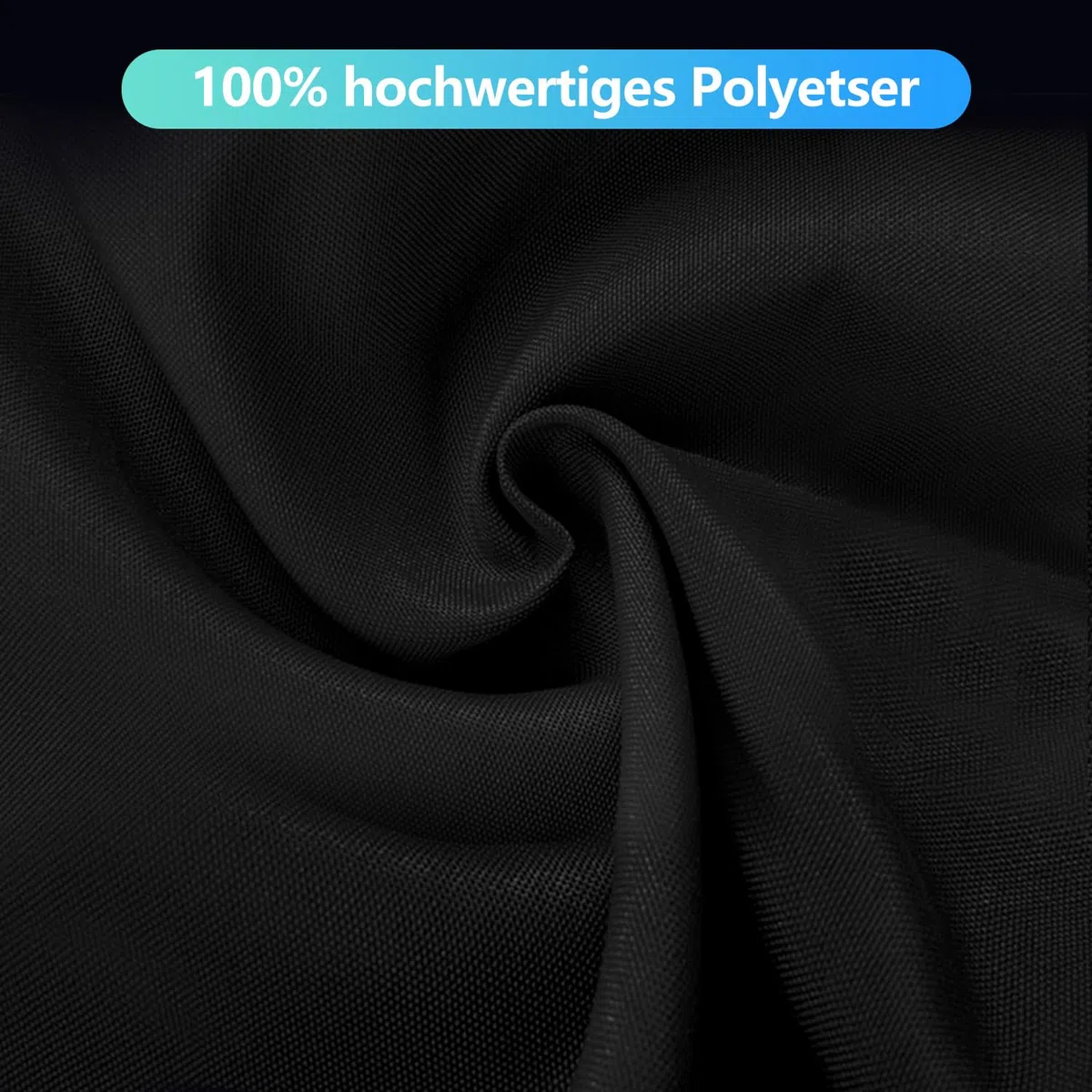 Fotohintergrund Schwarz XL, 3x6m Fotohintergrund Schwarz, Großer Faltbare Fotografie Hintergrund Waschbares Polyester Black Backdrop für Fotostudio, Fernsehen, Video, Halloween (9,8x19,6ft)