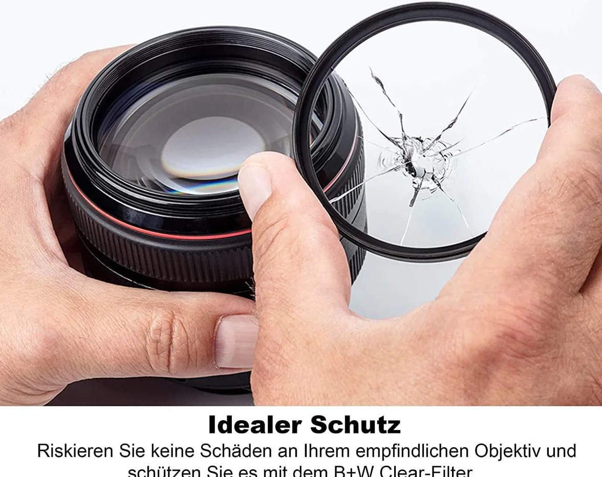 B+W Schutz-Filter, Clear Filter MRC Nano Master 49mm (16x vergütet, Slim, Premium), 1101519, Black