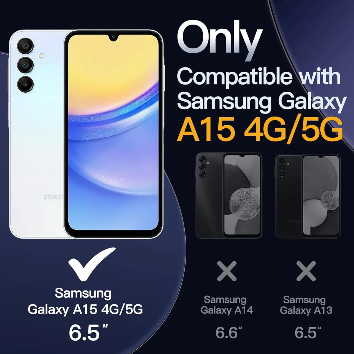 10.000 mAh Schutzhülle für Samsung Galaxy A15 (6,7 Zoll) Schutzhülle mit Akku, kabellos, intelligent, tragbar, Powercover, externer Akku, wiederaufladbares Ladegerät