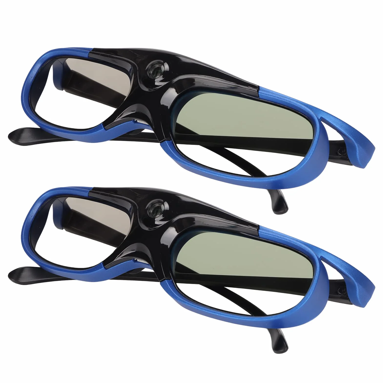 2er-Pack DLP Link 3D-Brillen, Wiederaufladbare Active Shutter-Brillen, 144 Hz, für Alle DLP Link 3D-Projektoren