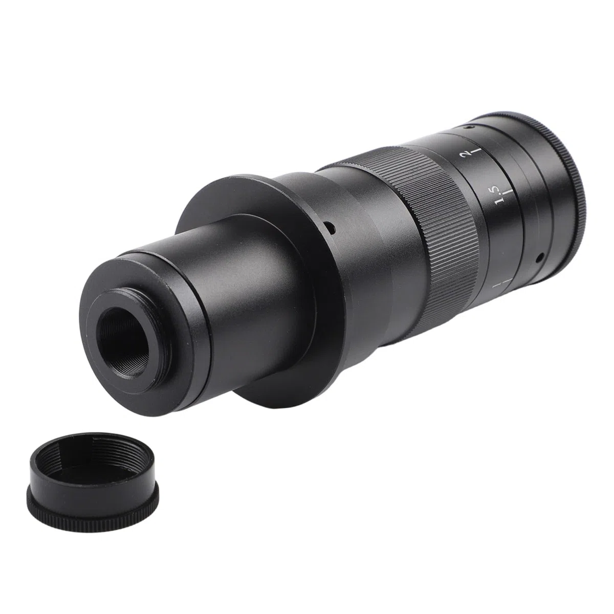 Mikroskop-Objektiv, C-Mount-Zoomobjektiv, Industriekameraobjektiv, 0,7–4,5-fache Vergrößerung, Legierungsbau, für Videoinspektion, Leiterplatte, Schmuck