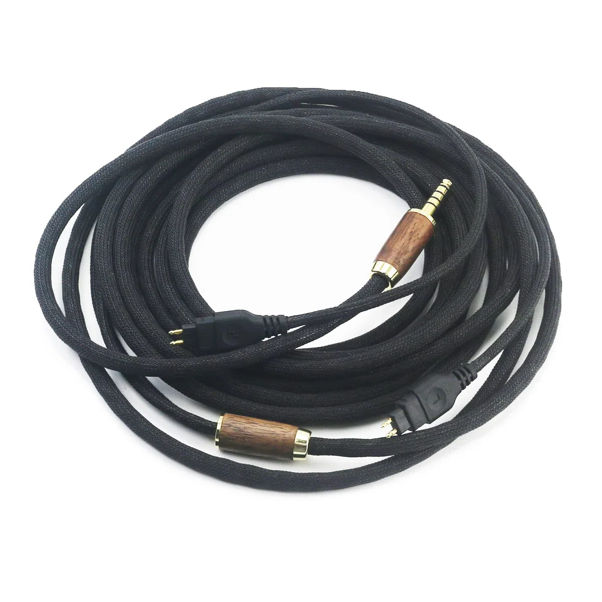 Symmetrisches Kabel, 4,4 mm, 6N, OCC Kupfer, Silber, kompatibel mit Sennheiser HD650, HD600, HD580, HD660S, HD58X, Massdrop HD6XX Kopfhörer, Walnuss, 3 m