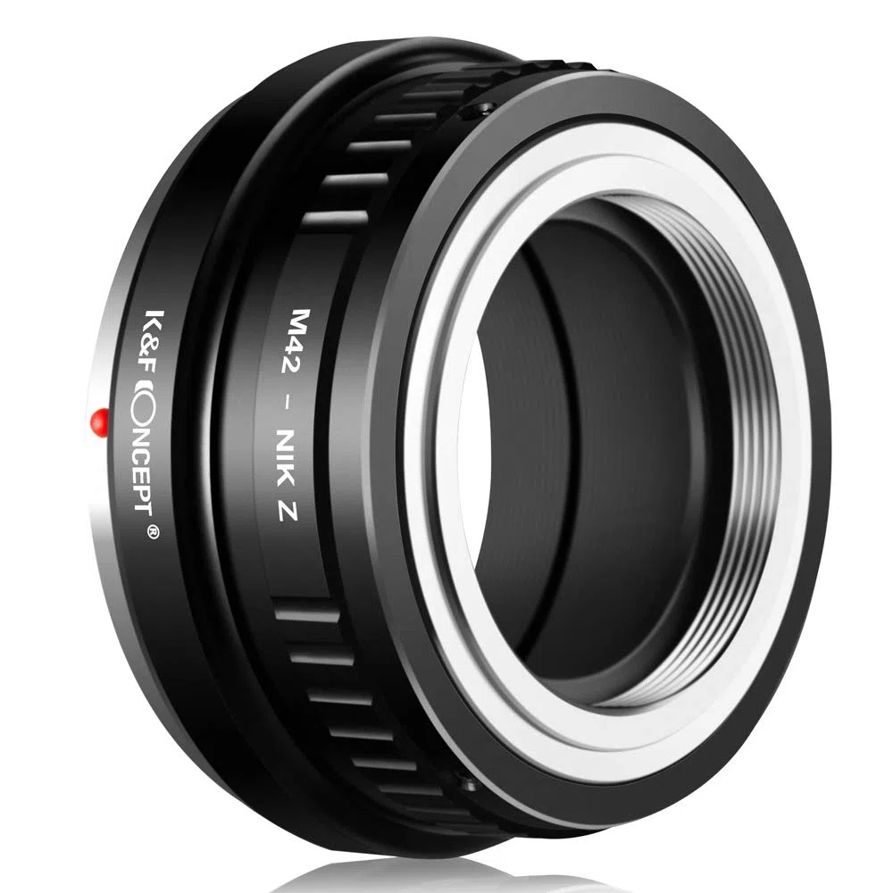 K&F CONCEPT M42-NIK Z Bajonettadapter Objektiv Ring für M42 Objektiv auf Nikon Z 7 und Nikon Z 6 Spiegellose Vollformatkamera