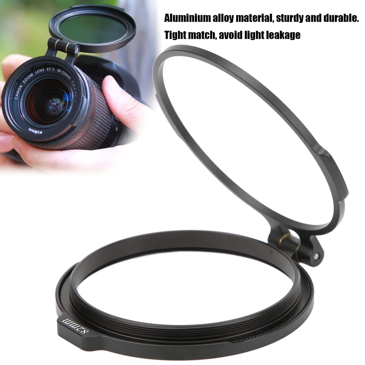 Objektivfilterhalter, Robuster, Langlebiger Schnellwechsel-Multi-Filterhalter, 49 Mm, 58 Mm, 67 Mm, 72 Mm, 77 Mm, 82 Mm, Kameraobjektivgrößen, Praktischer Adapterring für (82mm)