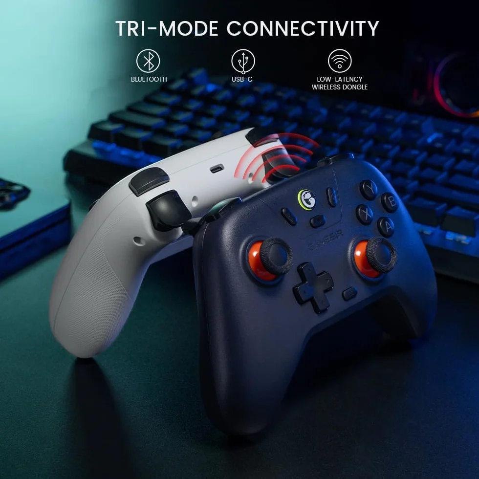 GameSir Nova Lite Wireless Controller – 2.4G & Bluetooth Gamepad for Windows PC, iPhone, Android, Switch & Steam Deck – Hall Effect Triggers, Turbo Function, Rumble Vibration (Yellow)