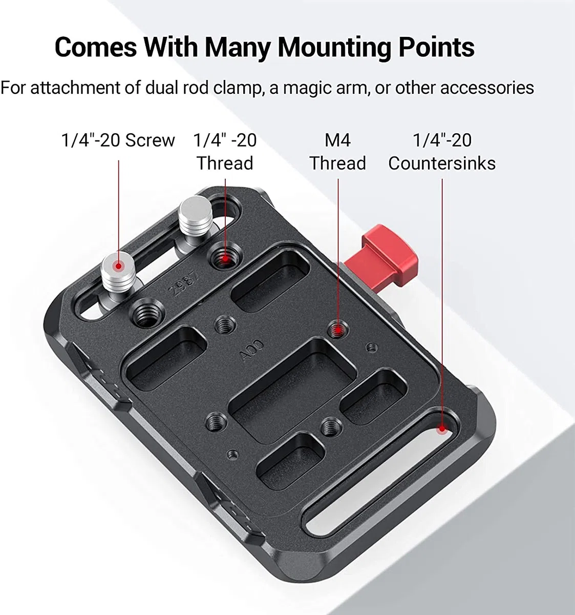 SMALLRIG Mini V Mount Battery Plate Batterie Platte mit Super Klemme, Kompatibel mit für SmallRig für Moman für ZGCINE für PATONA und für VILTROX Akkus - 2989