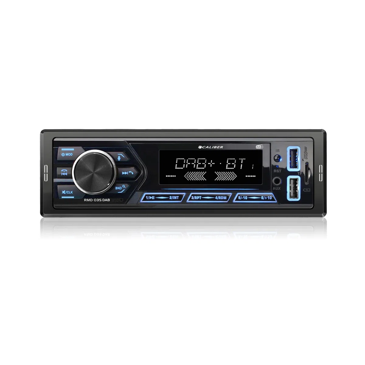 Caliber Autoradio DAB Plus & Bluetooth, 1-DIN, Freisprecheinrichtung, 40mm Einbautiefe, 4x55W, USB/SD/AUX, 2.1A Fast Charge (RMD035DAB)
