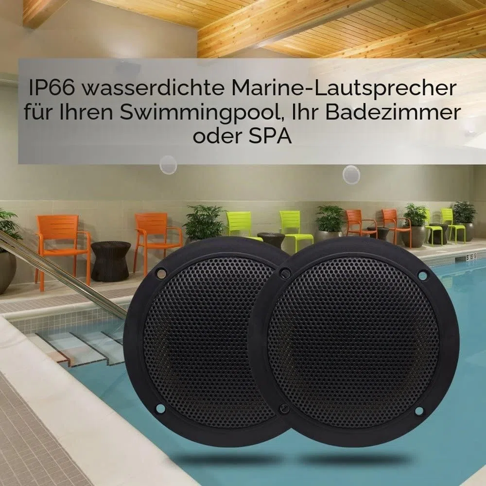 160 Watt 2 Wege, Schwarz Marine Boot Wasserdicht Lautsprecher Motorrad Spa Raum UTV ATV RV Auto Golf Cart