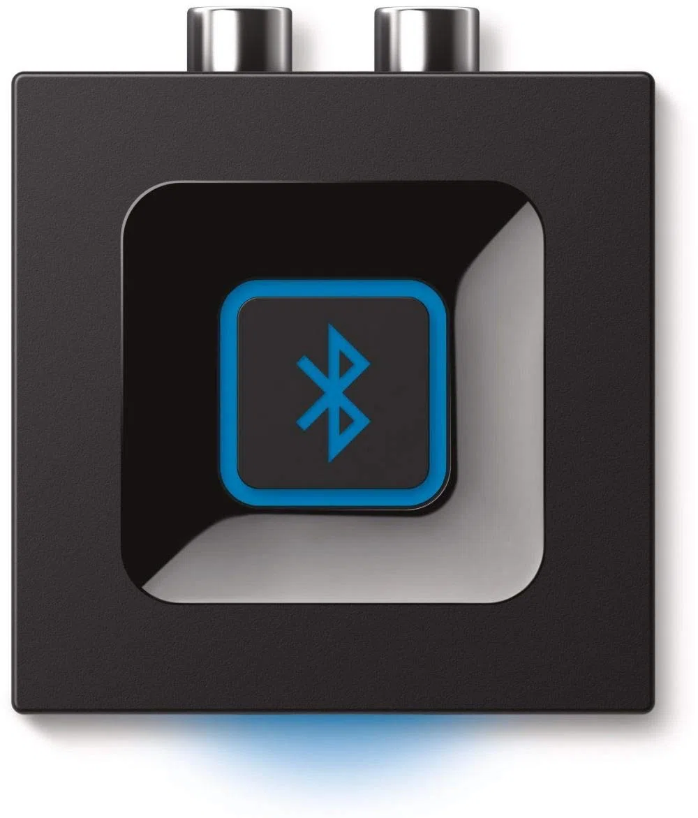 Logitech Kabelloser Bluetooth Audio-Empfänger, Multipoint Bluetooth, 3.5 mm & Cinch-Eingang, Pairing-Taste, 15 m Reichweite, UK Stecker, PC/Mac/Tablet/Handy/AV-Receiver/Stereoanlage - Schwarz