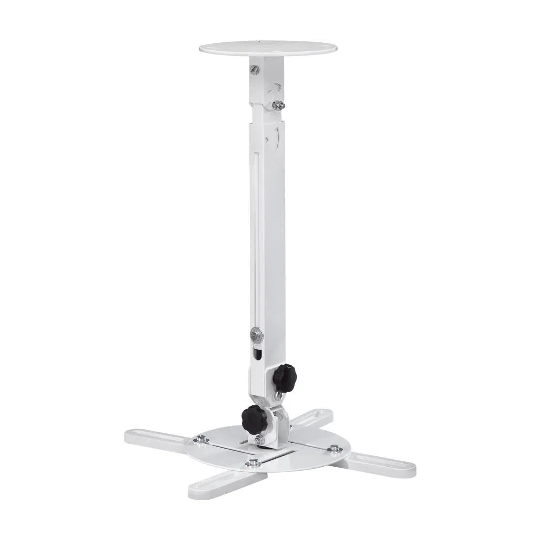 Hama Beamer Deckenhalterung, höhenverstellbar, 360° schwenkbar, neigbar (Beamer Halterung für Decken und Schrägen, universal für Beamer, Projektoren bis 15kg, ideal fürs Heimkino) weiß