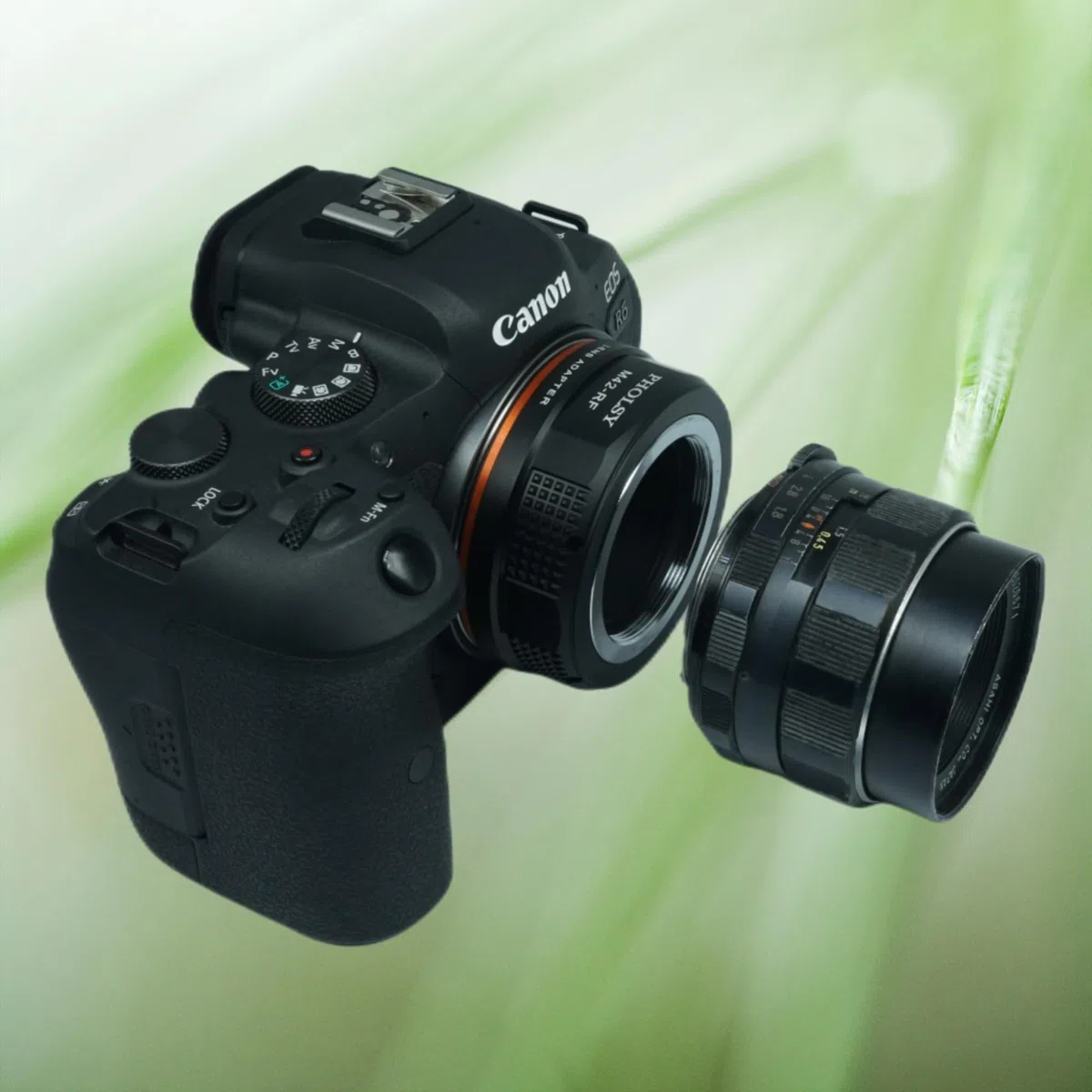 PHOLSY Manueller Objektivadapter: Kompatibel mit M42 Objektiv und Canon RF (EOS R-Type) Kameragehäuse