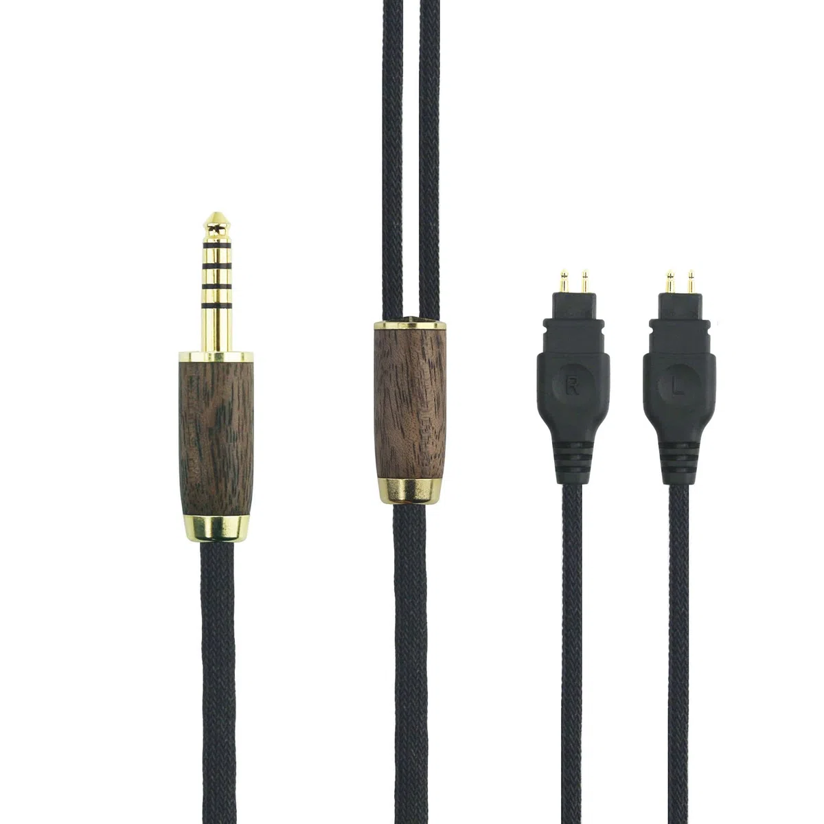 Symmetrisches Kabel, 4,4 mm, 6N, OCC Kupfer, Silber, kompatibel mit Sennheiser HD650, HD600, HD580, HD660S, HD58X, Massdrop HD6XX Kopfhörer, Walnuss, 3 m