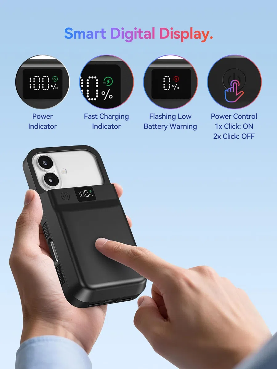 GagaKing Akkuhülle für iPhone 17 Pro/17, 9300mAh 20W Battery Case, Handyhülle mit Powerbank, Ladehülle Akkuhülle für iPhone 17 Pro/17(6,3")