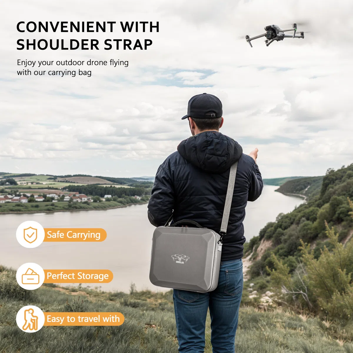 STARTRC Air 3S Koffer, tragbare Reisetasche, Tragetasche für DJI Air 3S Fly More Combo, RC2/RC/RC-N3/N2 Controller-Aufbewahrung für DJI Air 3S Zubehör, Akku Ladestation