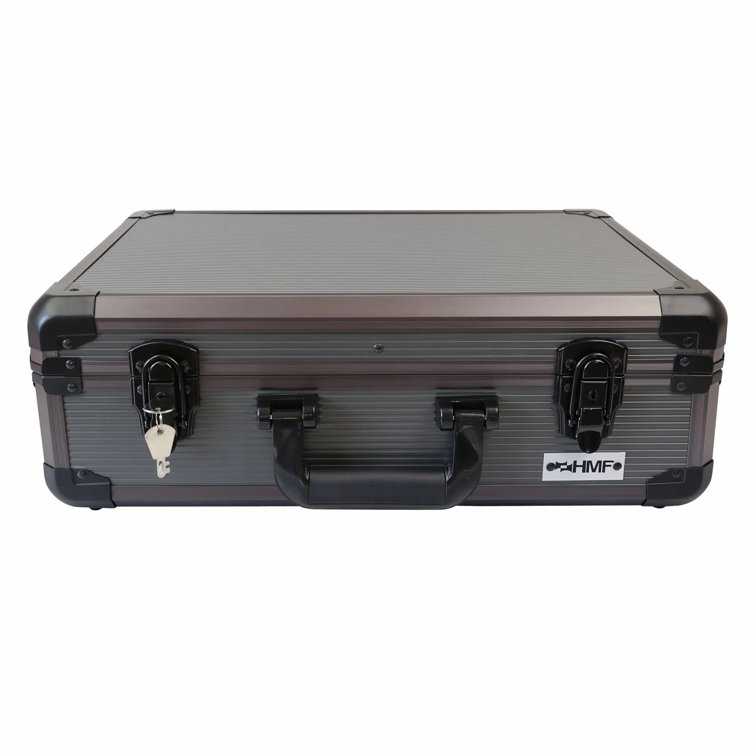 HMF 14502-02 Alu Transportkoffer, Aufbewahrungskoffer, Kamerakoffer, individuelle Facheinteilung, 46 x 15 x 33 cm