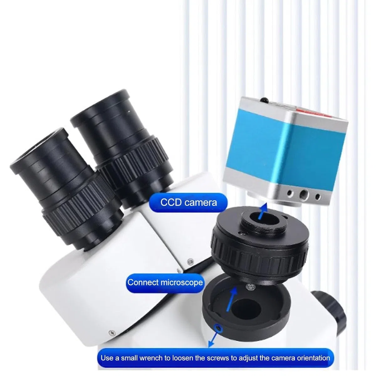 C-Mount Objektiv Adapter, 0,5X Mikroskop Adapter Objektivadapter Okular C-Mount Objektiv, 38mm CTV Mikroskop Objektiv Adapter Objektivhalterungsadapter für CCD Kamera Digitales Okular