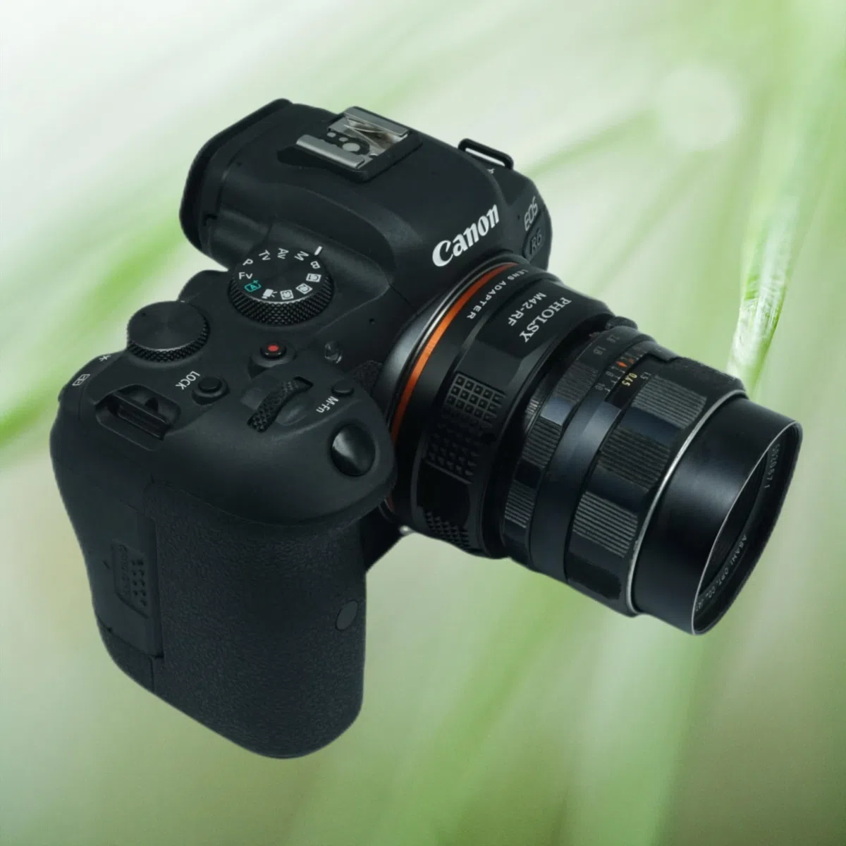 PHOLSY Manueller Objektivadapter: Kompatibel mit M42 Objektiv und Canon RF (EOS R-Type) Kameragehäuse