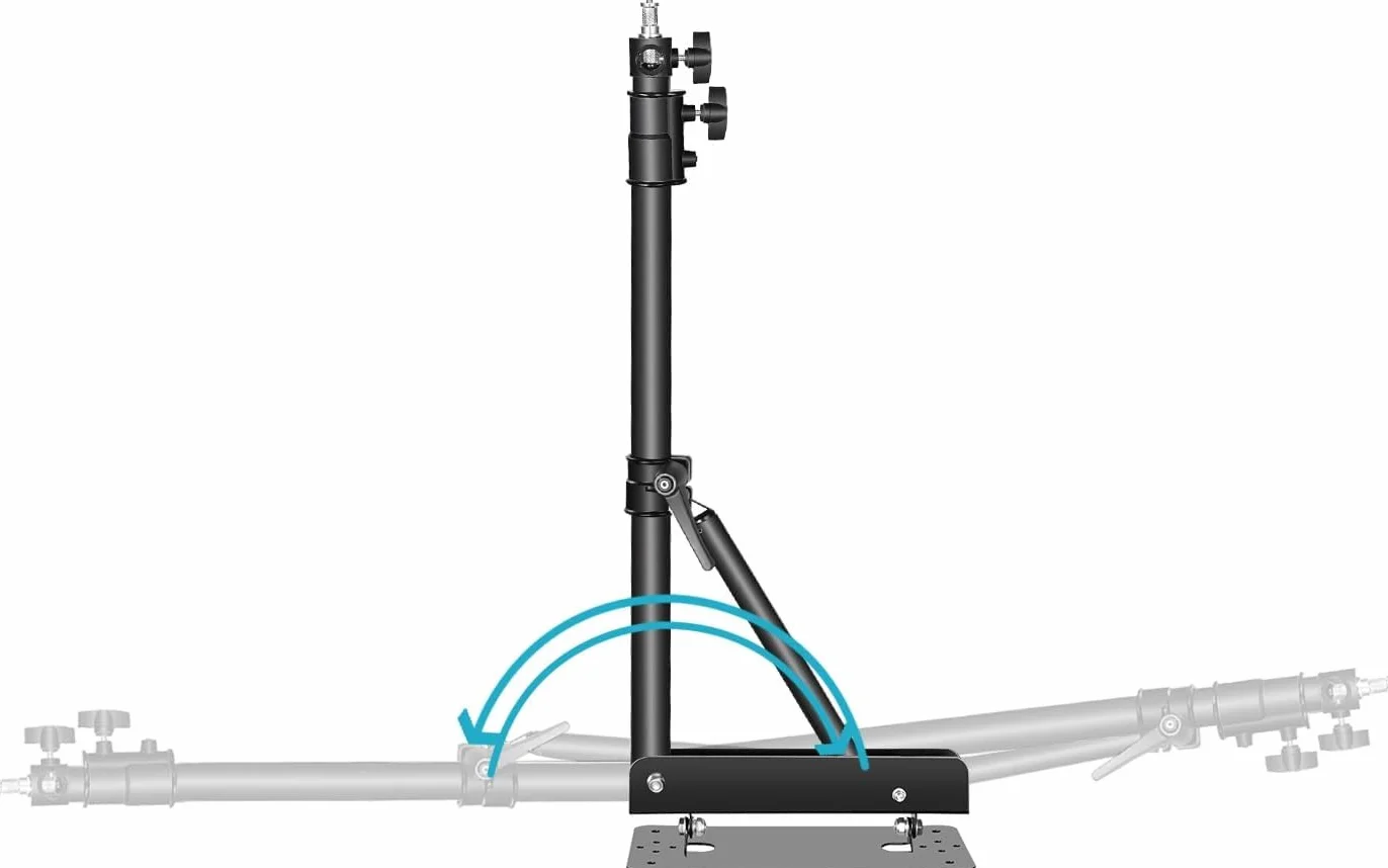 NEEWER Wandmontage Boom Arm mit Dreieck Basis für Fotografie Studio Video Stroboskop Licht Monolight Softbox Schirm Reflektor, 180 Grad Rotation, Max Länge 70,8 Zoll/180cm (Schwarz)