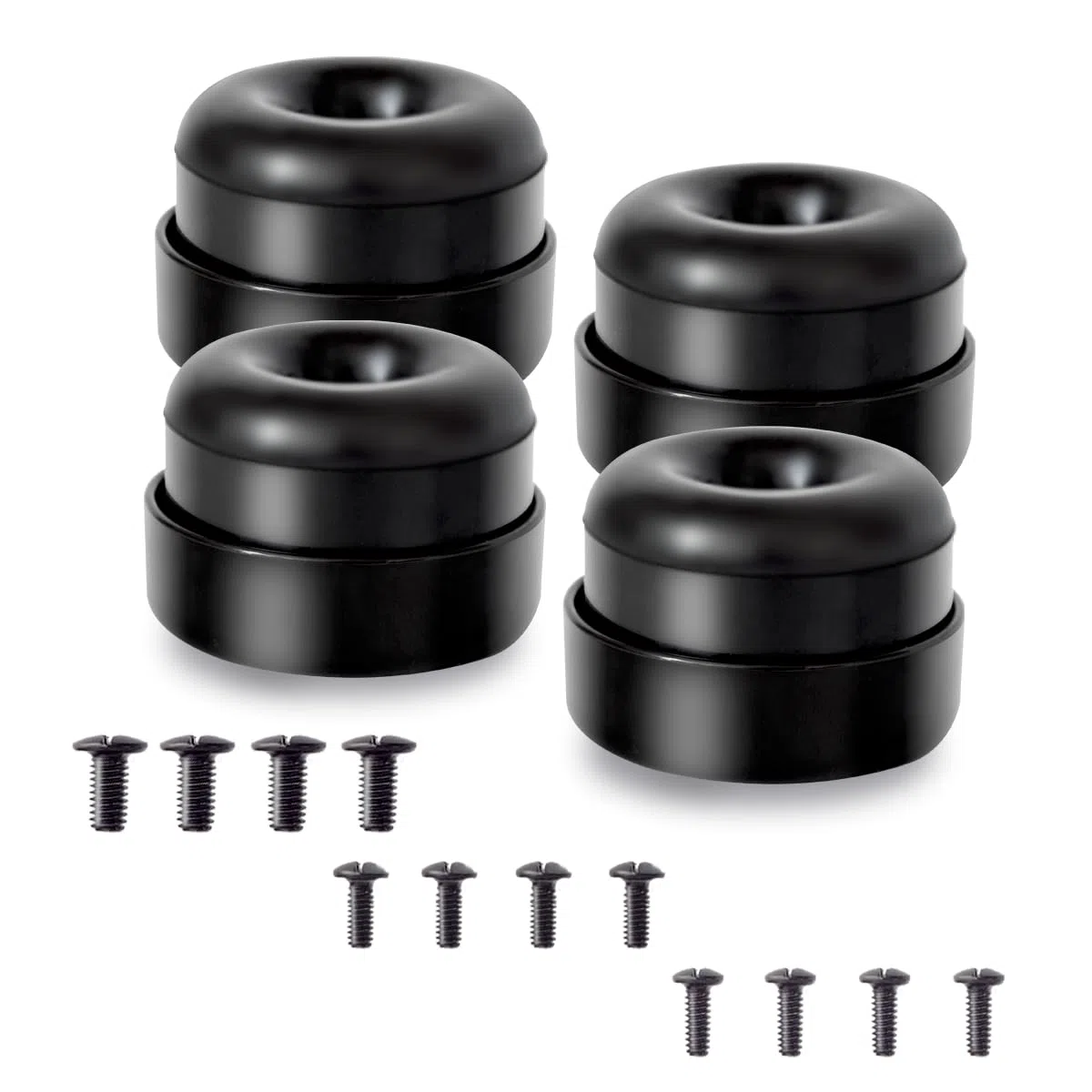 Subwoofer-Isolationspad, Subwoofer-Isolationssystem, kompatibel mit fast jeder Subwoofer-Marke und -modell (schwarz), 4 Stück