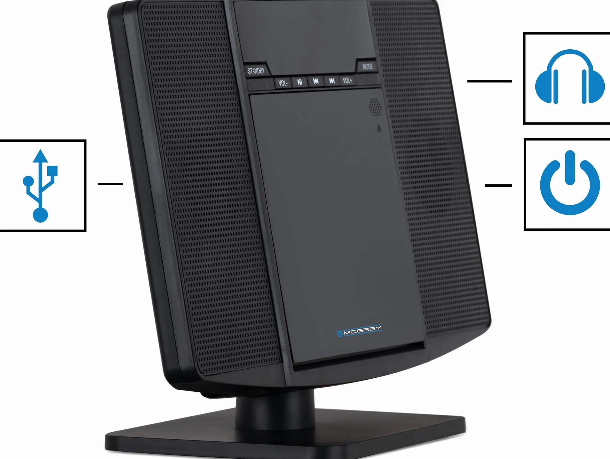 MCD-60 Vertikal Stereoanlage mit CD/MP3-Player, USB-Slot und Bluetooth - Retoure (Zustand: gut)