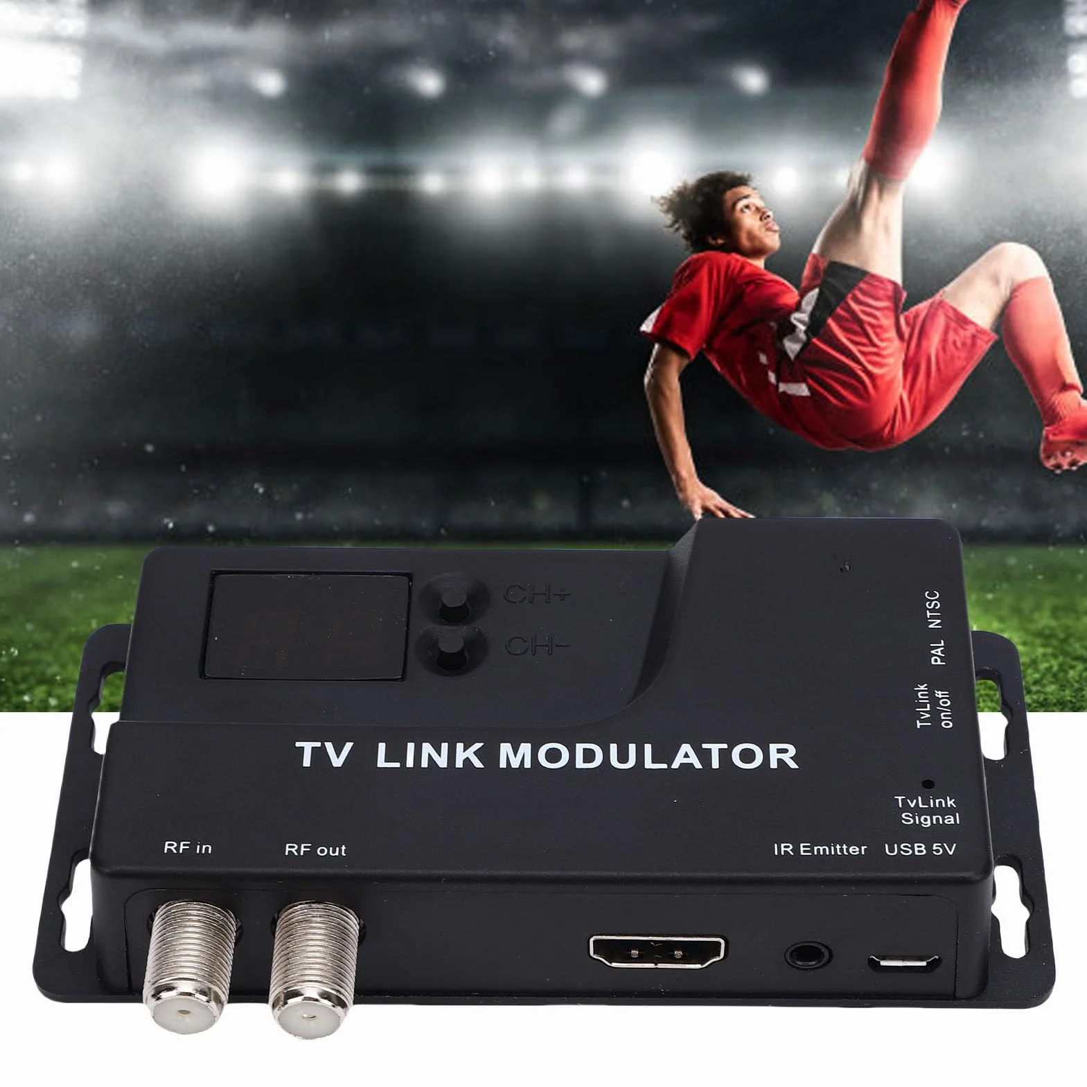 Tosuny HDMI RF Modulator, 1080P HDMI zu Koaxial Konverter mit NTSC/PAL Format, für Altes TV Hotel Kabelsystem, Kompatibel mit Streaming Media Playern und Spielekonsolen