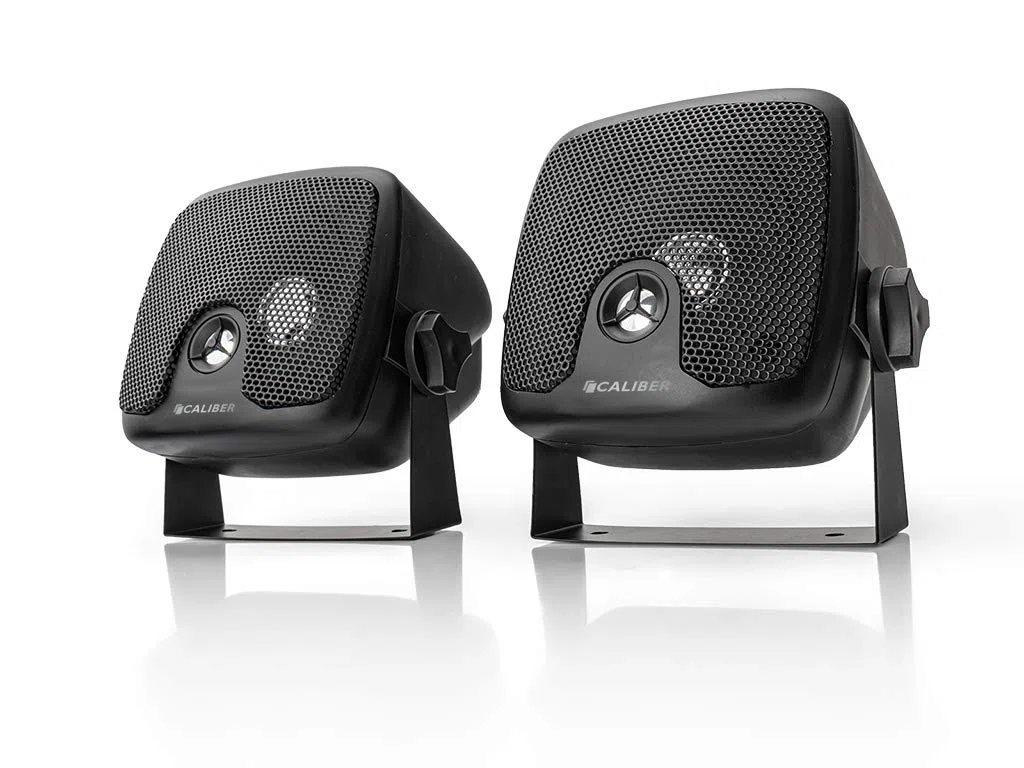 Caliber CSB3-1 Aufbaulautsprecher – 45 Watt (90 Watt EIN Paar) – Kompakte Lautsprecher Boxen – Autolautsprecher – Für Auto, Wohnwagen – Schwarz