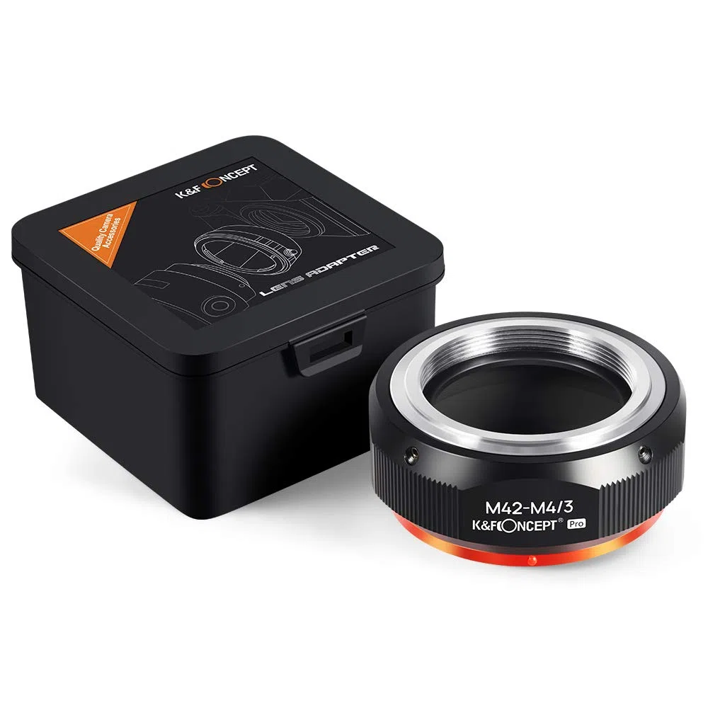 K&F CONCEPT M10125 M42-M4/3 Hochpräziser Adapterring Objektivadapter für M42 Schraubobjektiv an Micro 4/3 (MFT, M4 / 3) Montagekamera, passend für Olympus PE, Panasonic Lumix
