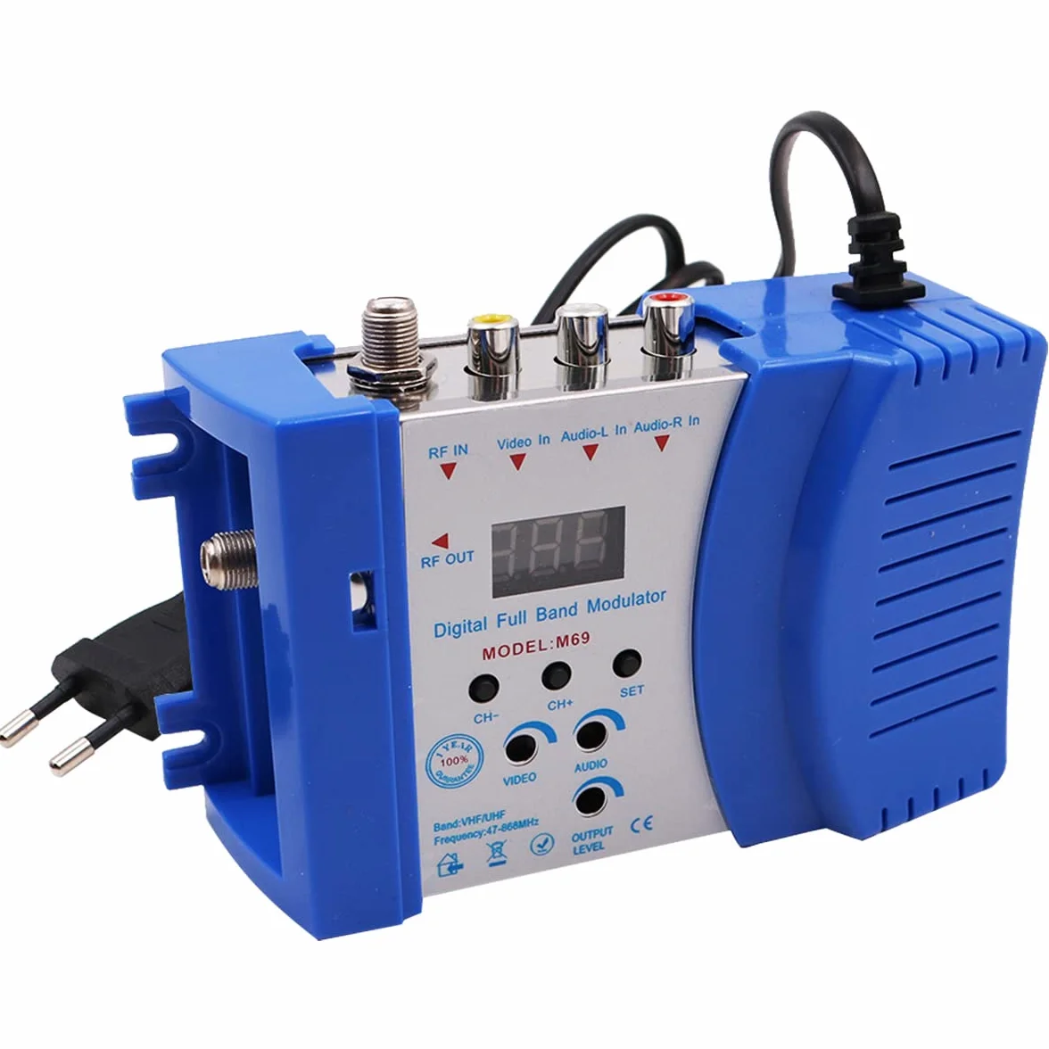 DollaTek RF-Modulator AV-RF AV-TV-Konverter VHF UHF PAL/NTSC für Satellitenempfänger/Videokameras, kompatibel mit lokalem CATV-System