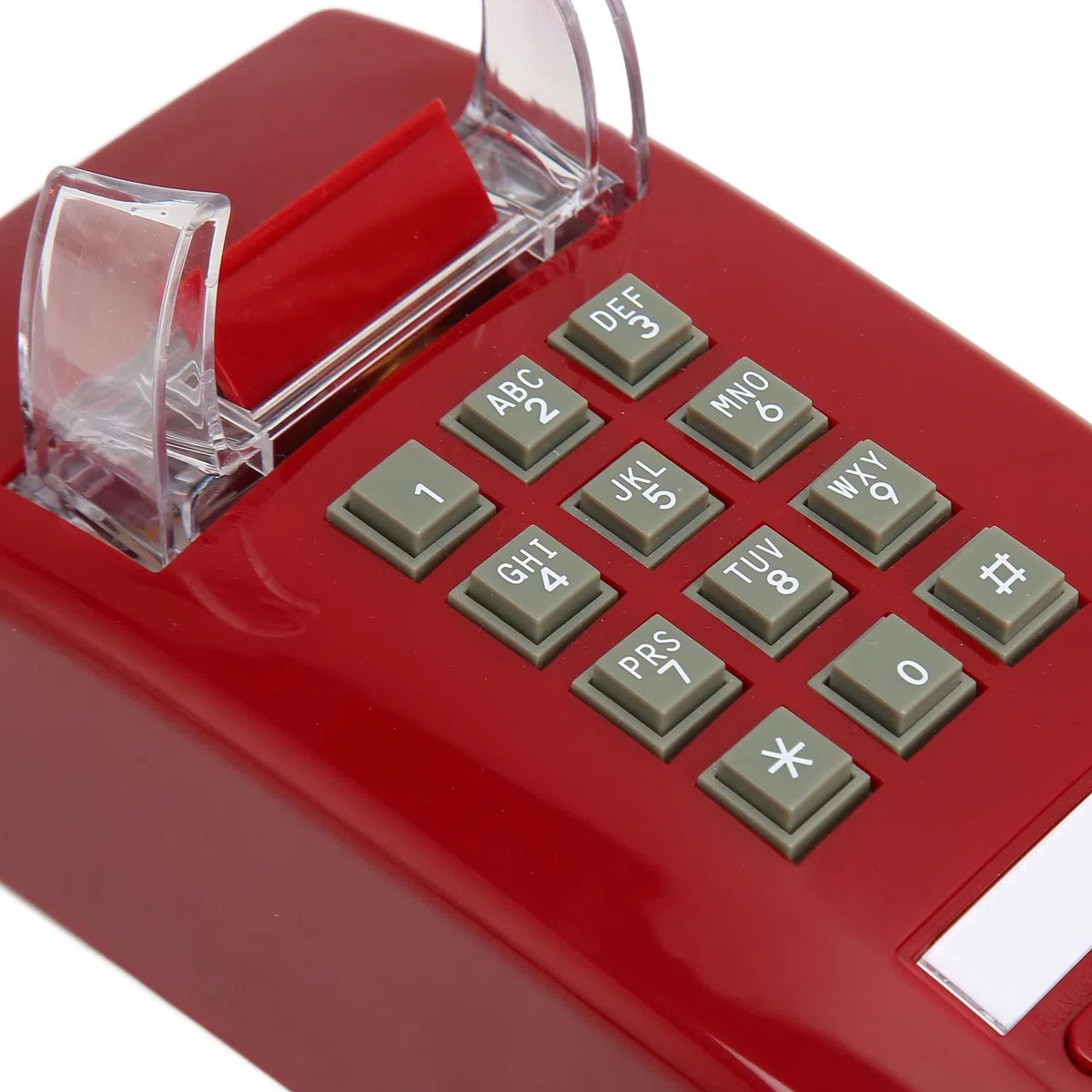 Retro-Wandtelefon Im Alten Stil, Wasserdichtes Schnurgebundenes Festnetztelefon mit Hörer-Lautstärkeregler, Vintage-Wandtelefon für Zuhause, Hotel, Schule und Büro - Rot