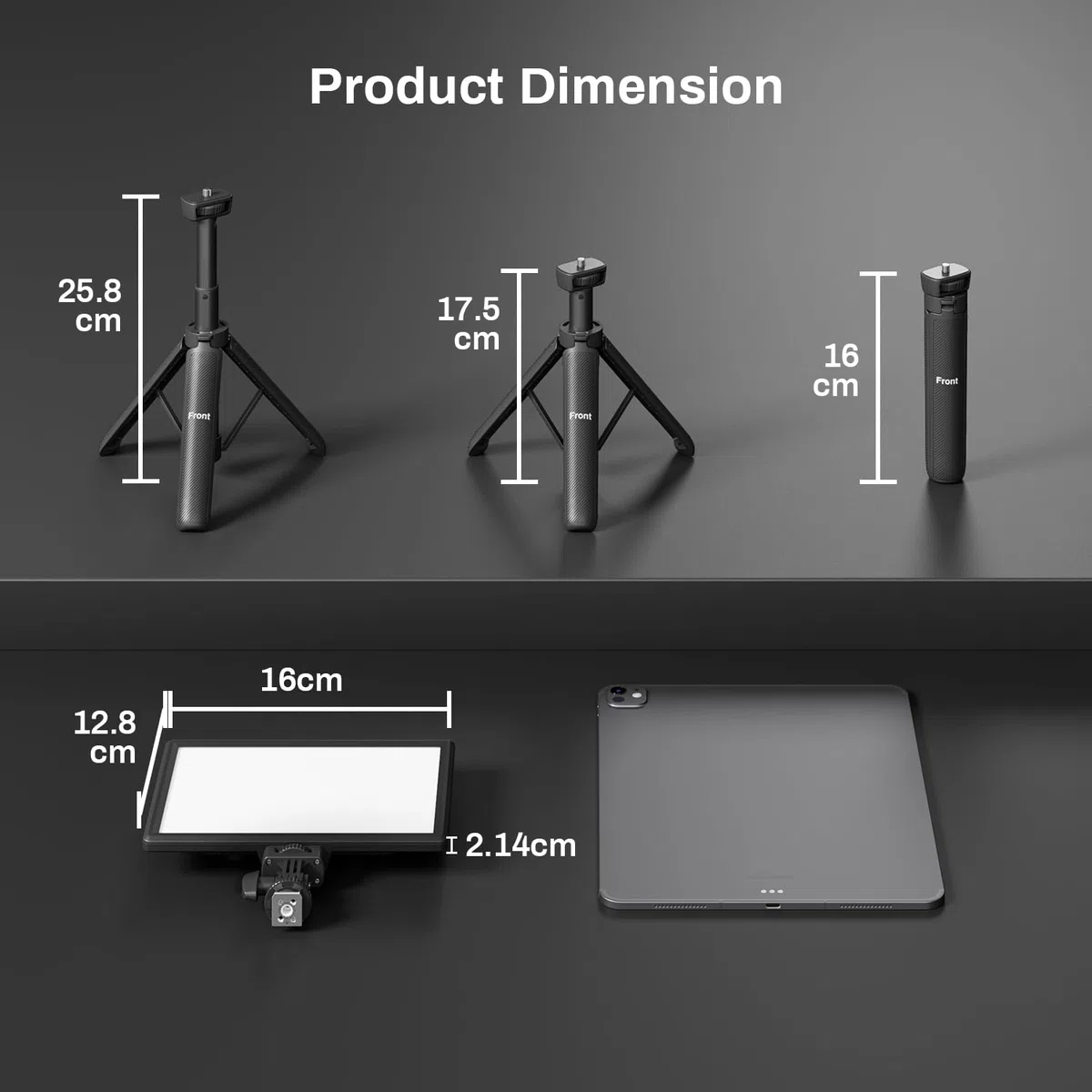 RALENO 116 LED Kamera Video Licht, 12W 600Lux Videoleuchte mit Mini-Stativ und Eingebauter 4000mAh Akku CRI95+ 2500-6500K, USB Videolicht für YouTube TikTok Zoom Fotografie Konferenzen Live-Streaming