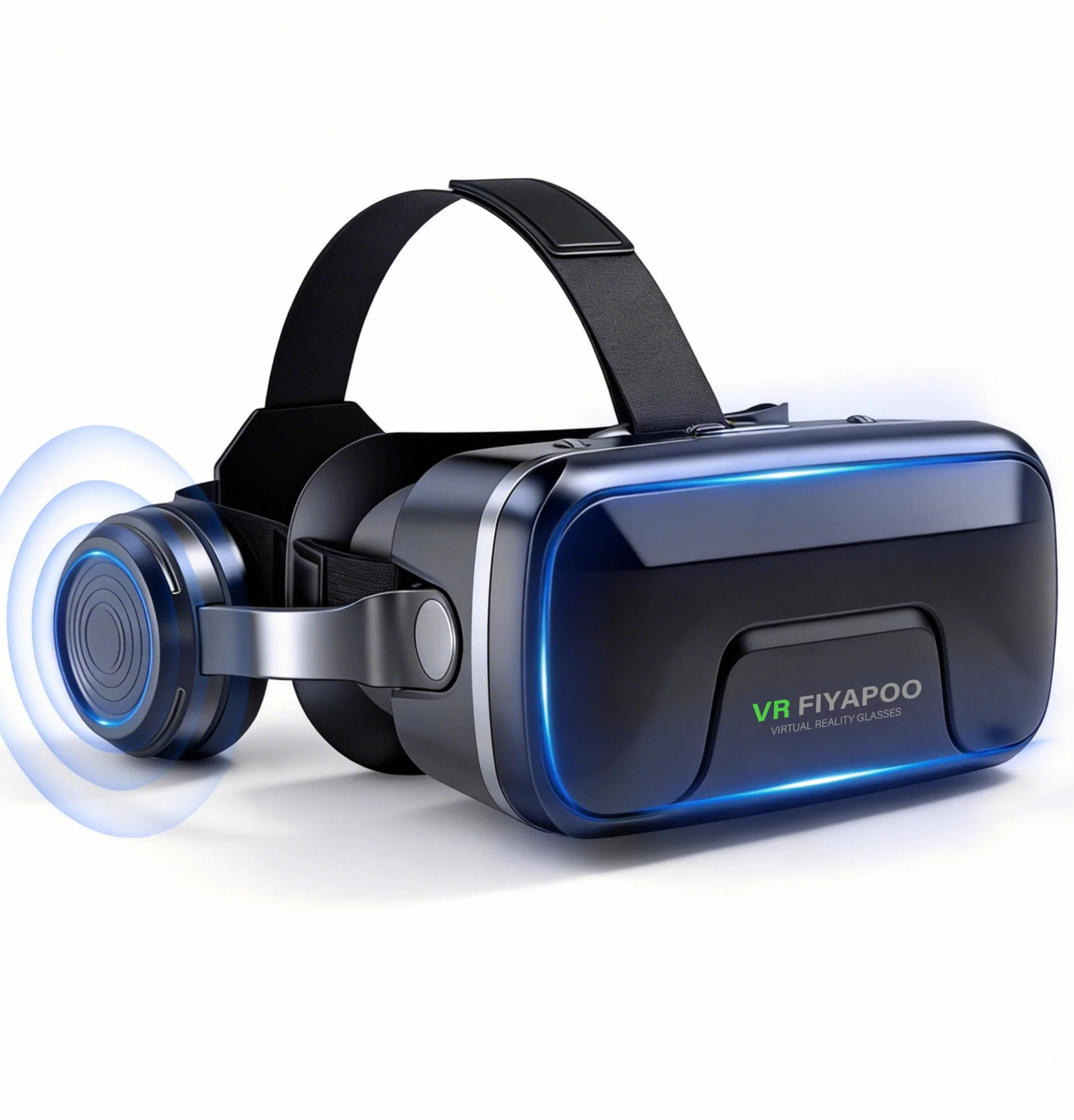 3D VR Brille mit HiFi Kopfhörern, Immersive Virtual Reality für Spiele & Filme, Ergonomisches Design, Unterstützt 4,7-7,2 Zoll Smartphones, Weihnachten Geschenk für Kinder
