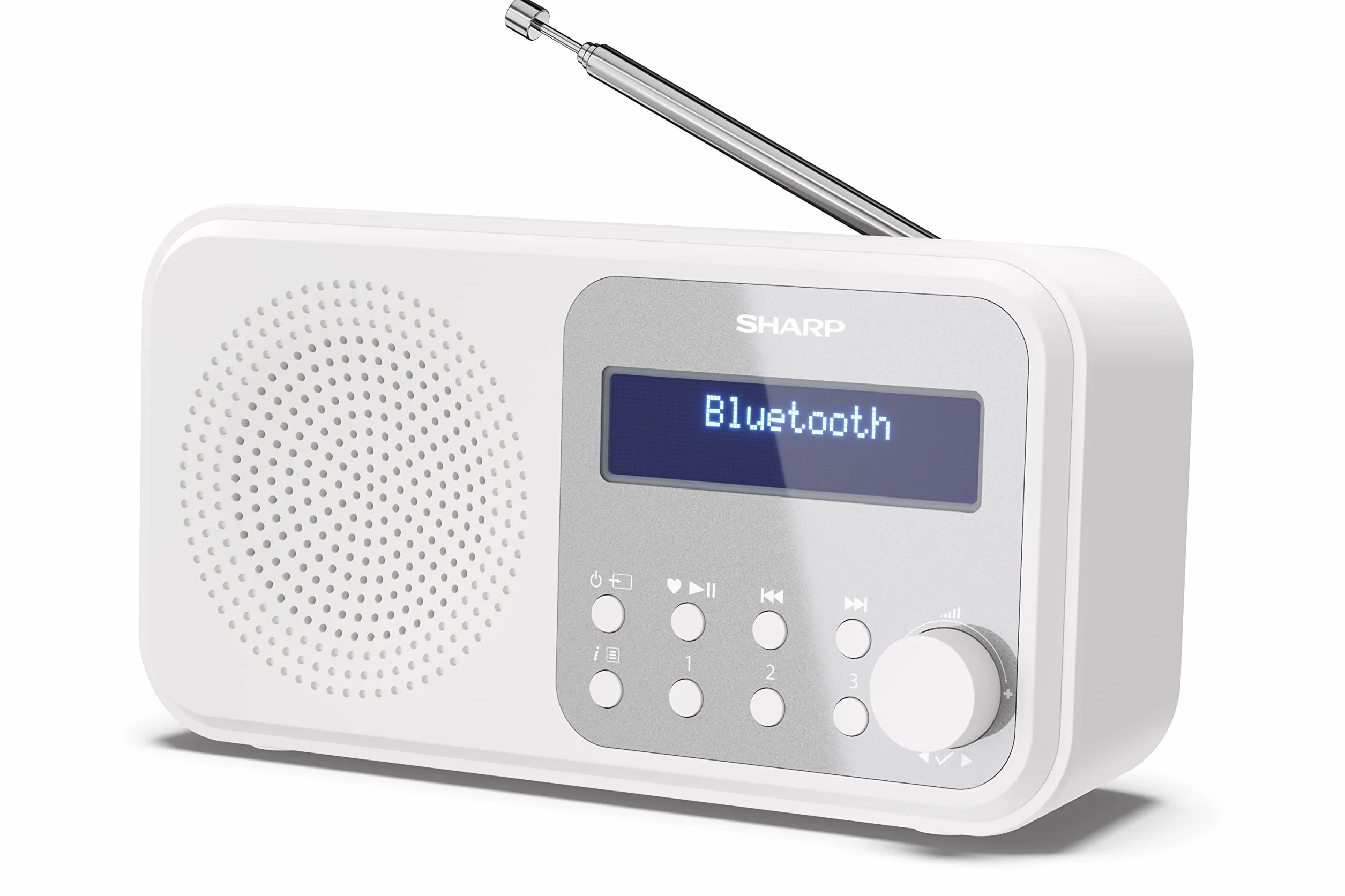 SHARP DR-P420(WH) Tragbares DAB+ Radio mit Bluetooth 5.0, DAB+/FM, USB- oder Batteriebetrieb, Dual-Wecker, 40 Senderspeicher, Kopfhöreranschluss – Tokyo Digitalradio Snowy White | Bluetooth 5.0, DAB+/FM, USB- oder Batteriebetrieb, Dual-Wecker, 40 Sendersp