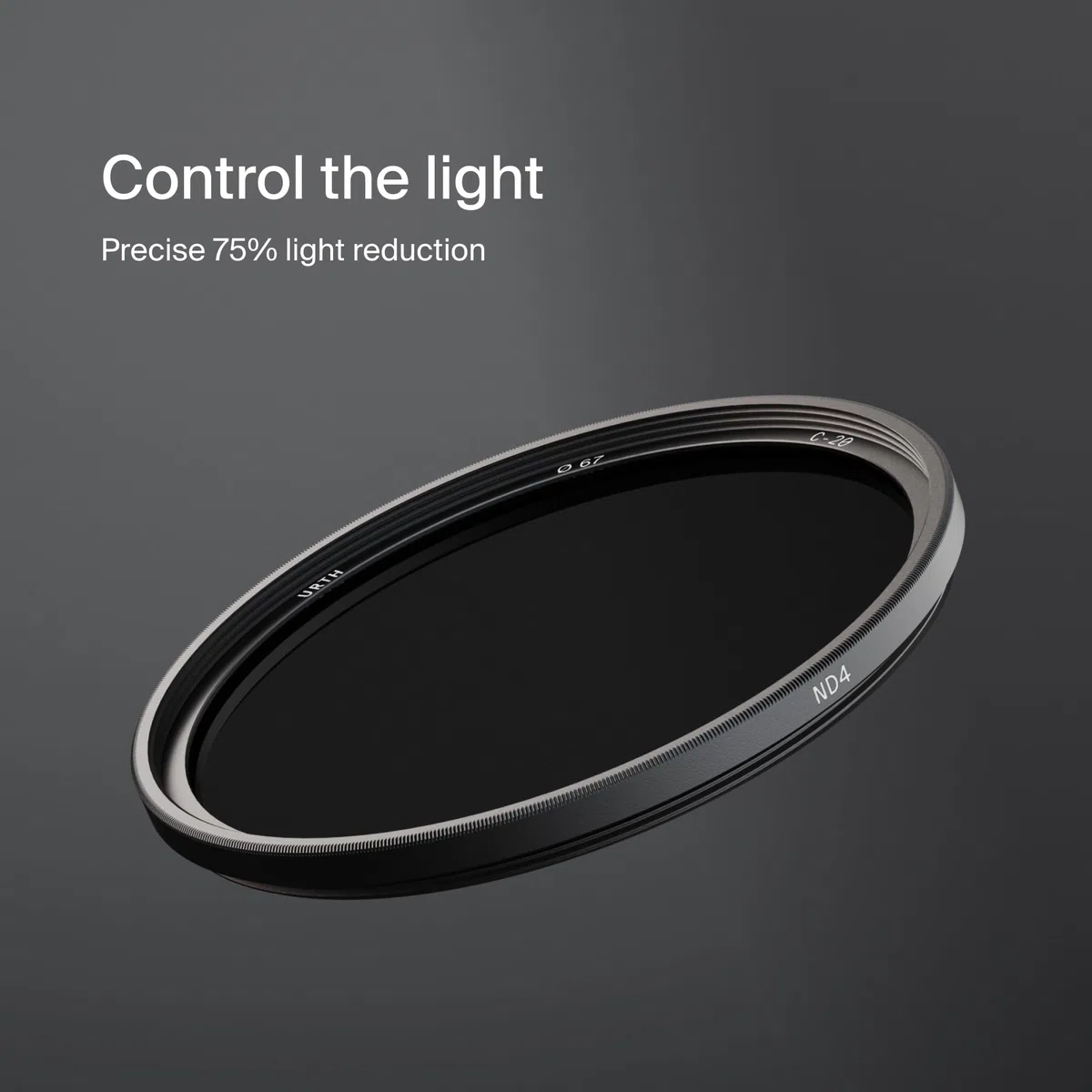Urth 52 mm Graufilter ND4 (2 Stop) ND Filter (Plus) — Neutraldichte, 20-lagig nanobeschichtet, ultraflache Kamerafilter