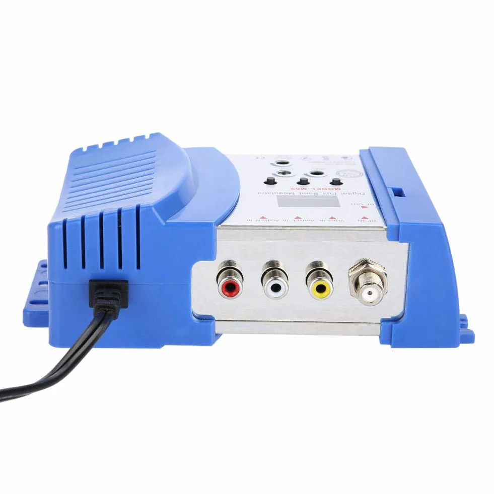 Socobeta Modulator Digital RF Modulator AV zu RF AV zu TV Konverter VHF UHF für Smart TV Satellitenempfänger VCR DVD(EU-Stecker)