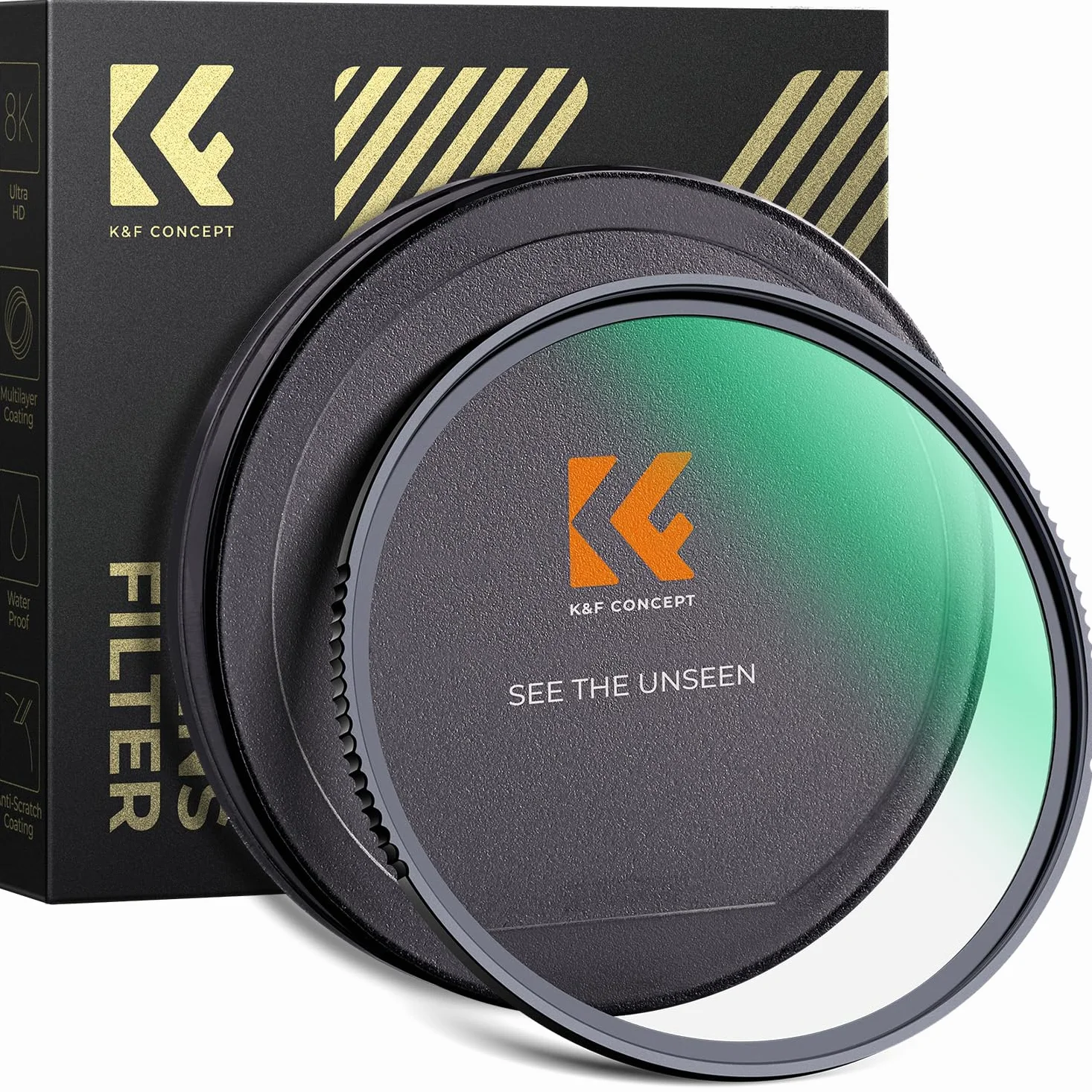 K&F CONCEPT UV Filter 82mm,9H Härte Schutzfilter,Sturzschutz (Nano Xcel)