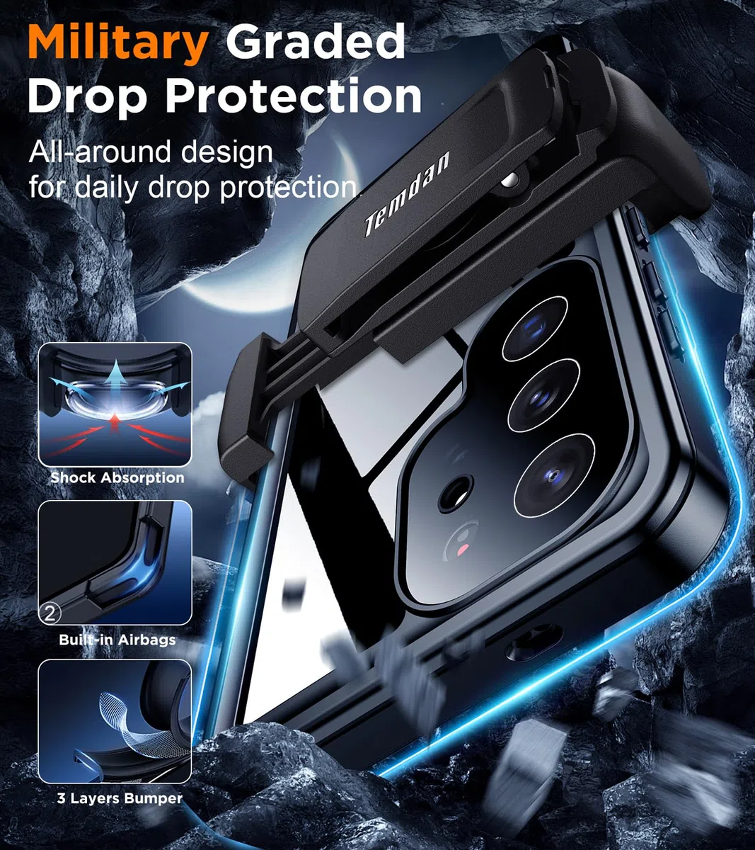 Schutzhülle für Samsung Galaxy S24 Ultra, wasserdicht, mit Gürtelclip, Holster, integriertes Objektiv und Displayschutzfolie, Militärqualität, stoßfest, sturzsicher, Ganzkörper-Handyhülle