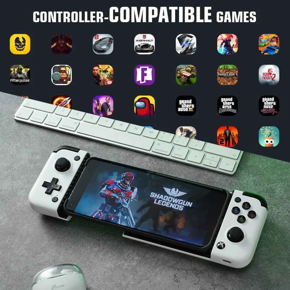 GameSir X2 Pro Mobile Game Controller für Android Type-C (100–179 mm), Handy-Controller für xCloud, Stadia, Luna, Apex, Diablo Immortal – 1 Monat Xbox Game Pass Ultimate – Passthrough Charging (weiß)